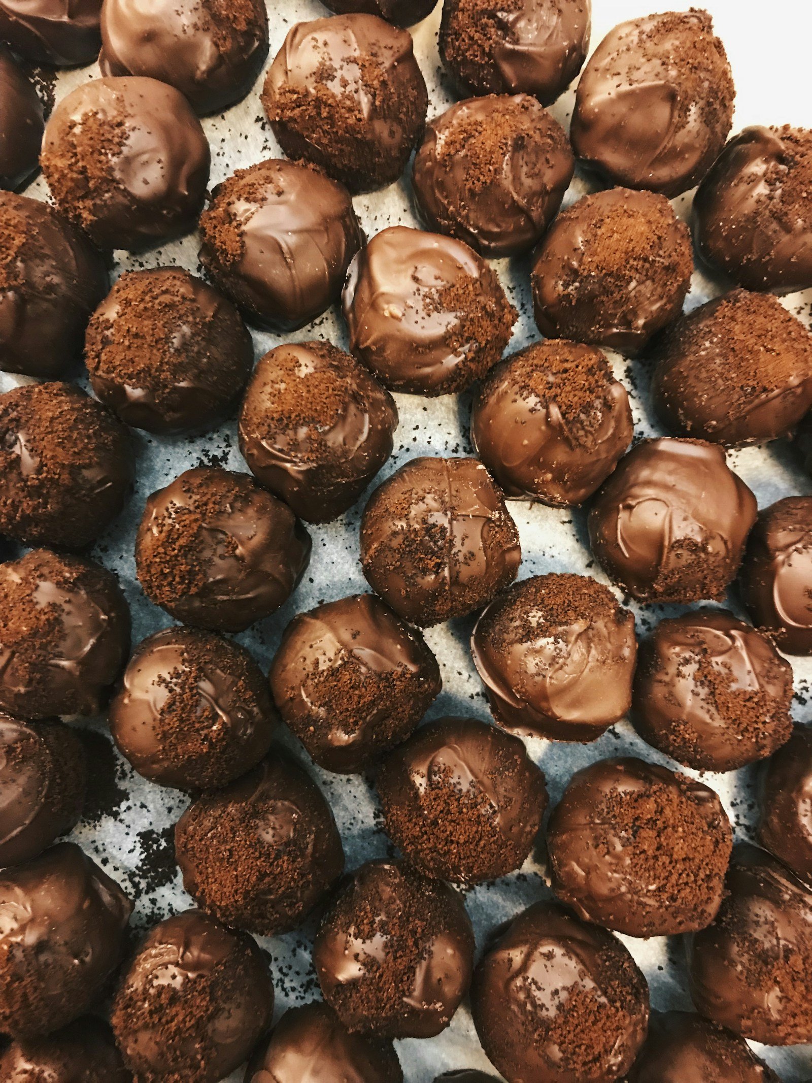 Moulded chocolate bonbons: professional chocolate reference photograph